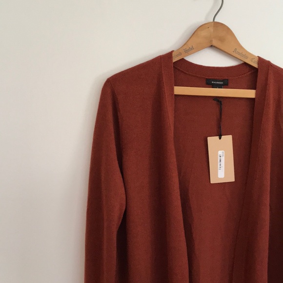 rust cardigan sweater